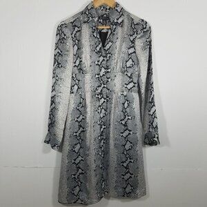 INC International Concepts Black and Gray Midi Dress